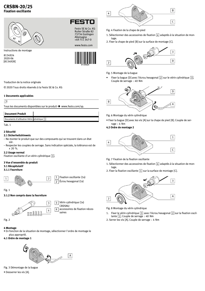 Image de la première page du manuel de l'appareil CRSBN-20/25