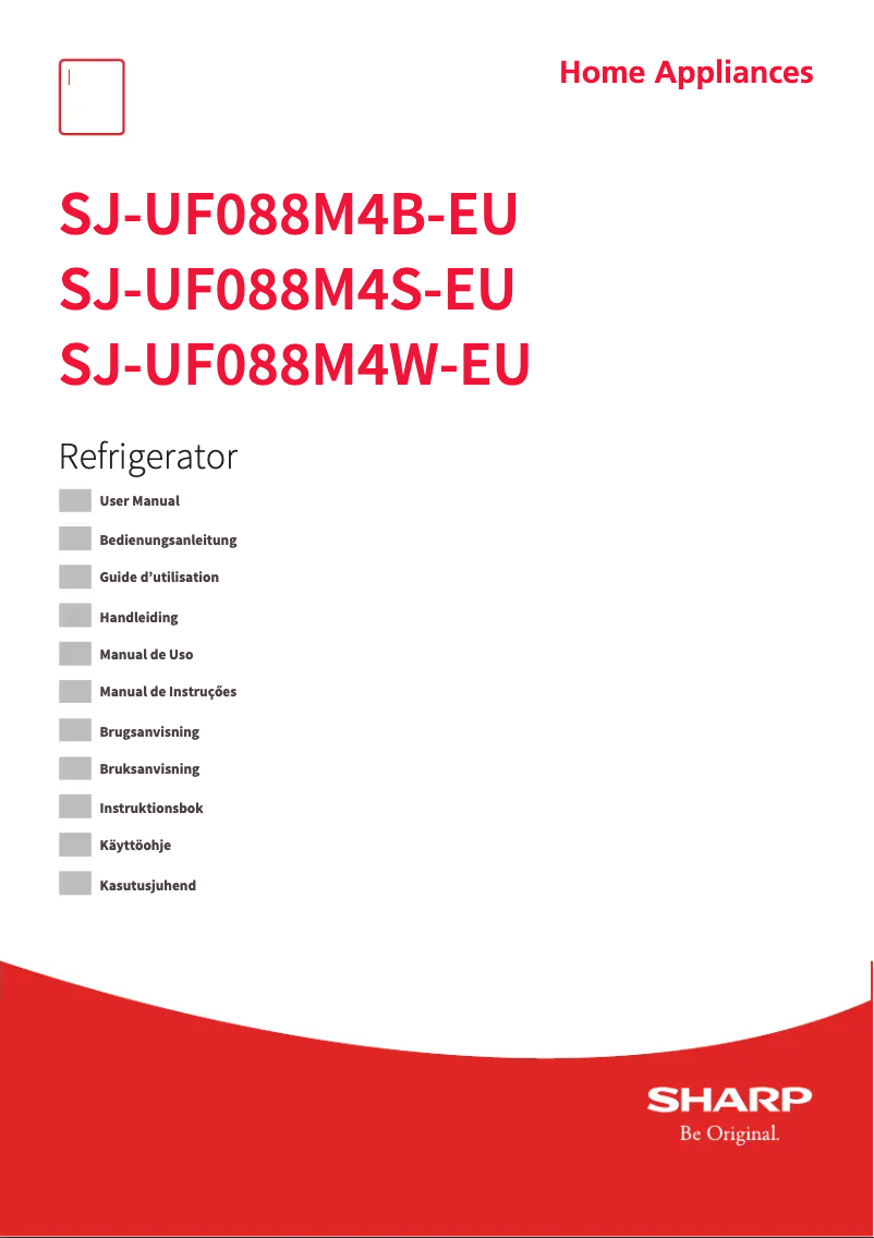Page 1 de la notice Manuel utilisateur Sharp SJ-UF088M4W-EU