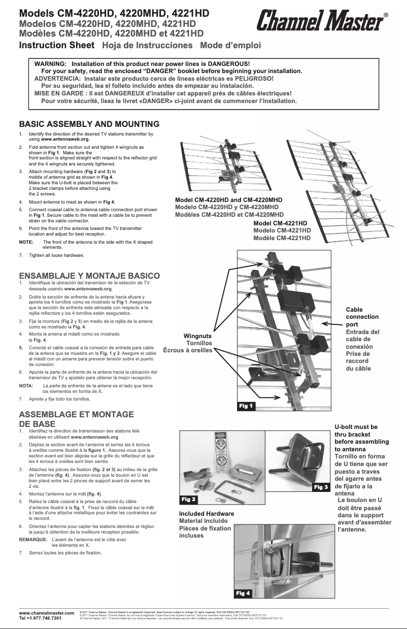 Image de la première page du manuel de l'appareil CM-4228HD