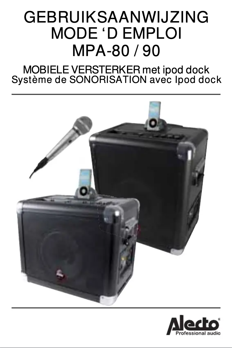 Page 1 de la notice Manuel utilisateur Alecto MPA-90