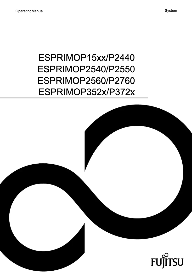 Image de la première page du manuel de l'appareil Esprimo P3721