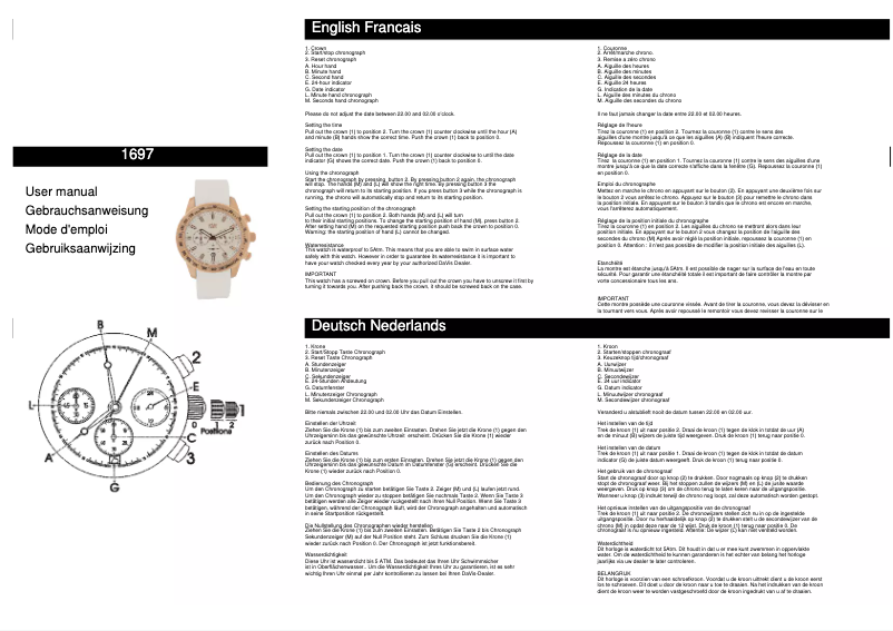 Page n°1 - Manuel utilisateur Davis Steward 1697