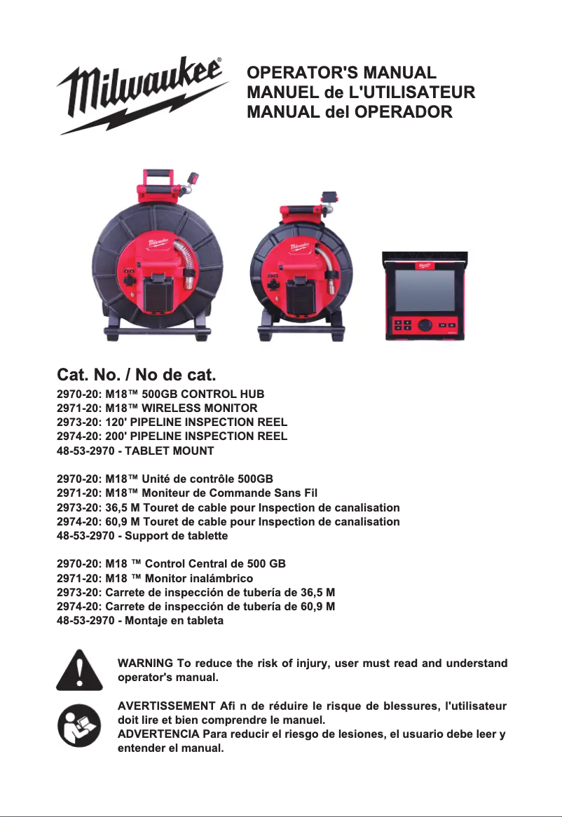 Page 1 de la notice Manuel utilisateur Milwaukee 2971-20