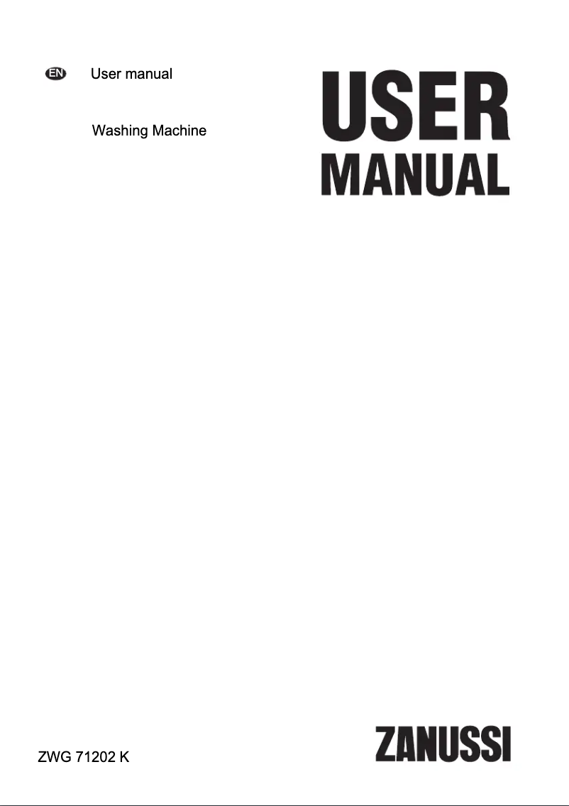 Image de la première page du manuel de l'appareil ZWG71202K