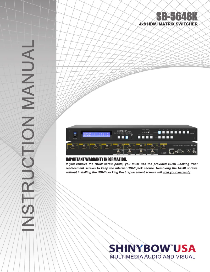 Page 1 de la notice Manuel utilisateur Shinybow SB-5648