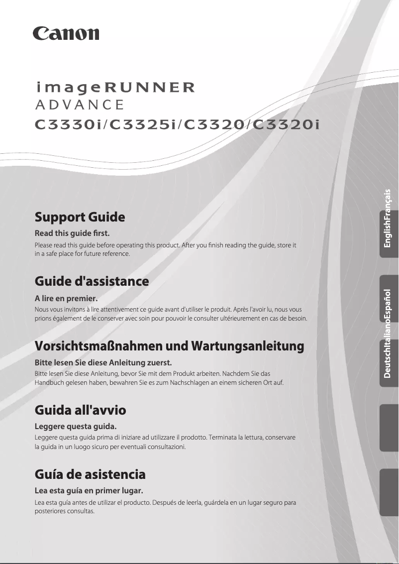 Page 1 de la notice Manuel utilisateur Canon imageRUNNER ADVANCE C3330i