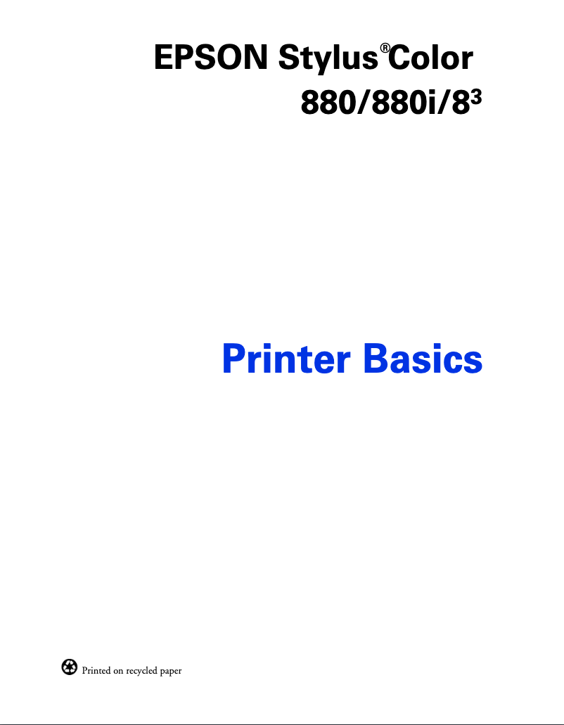 Página 1 del manual Manual de usuario Epson Stylus Color 8³