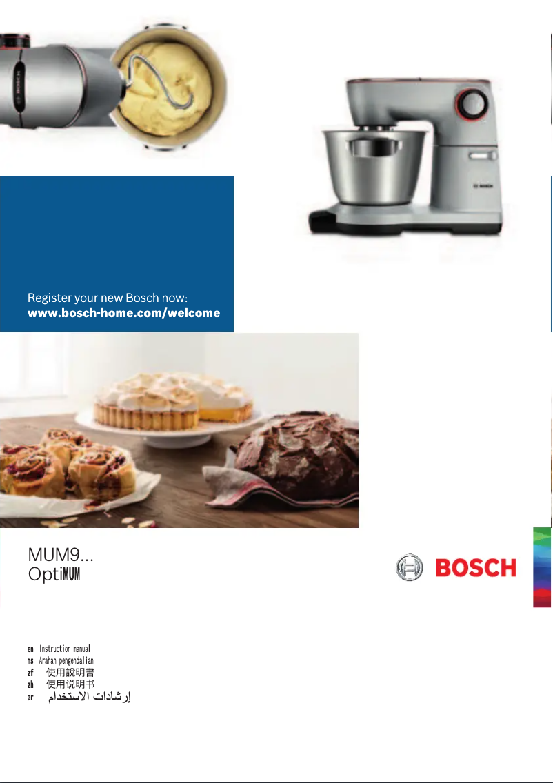 Page n°1 - Manuel utilisateur Bosch OptiMUM MUM9GT4S00