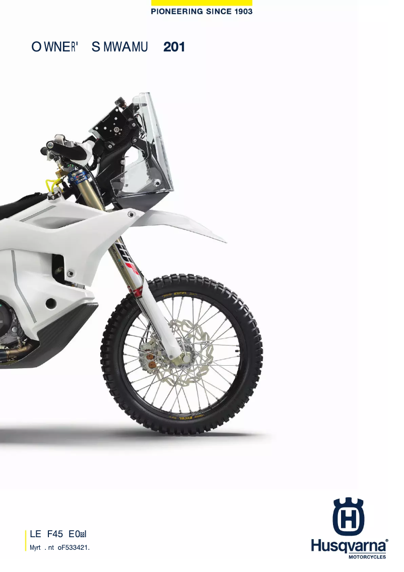 Página 1 del manual Manual de usuario Husqvarna FR 450 Rally (2019)
