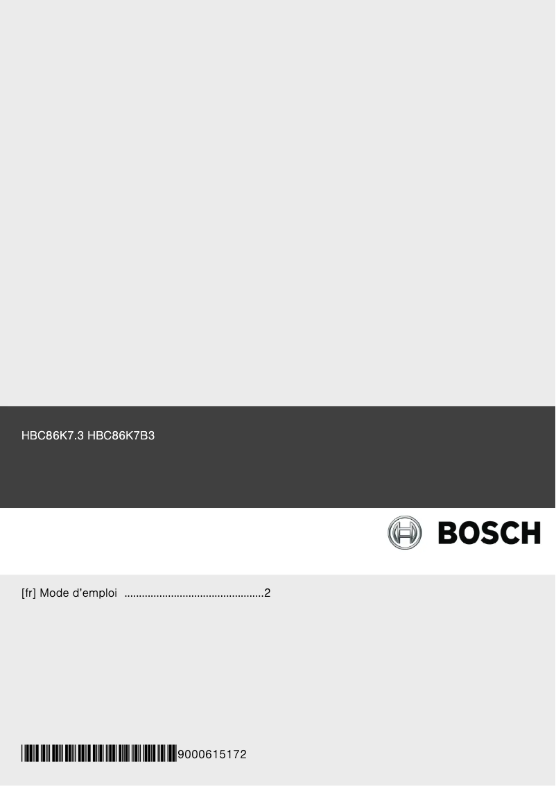 Image de la première page du manuel de l'appareil HBC86K7B3