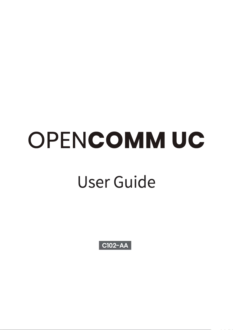 Page 1 de la notice Manuel utilisateur Aftershokz OpenComm UC