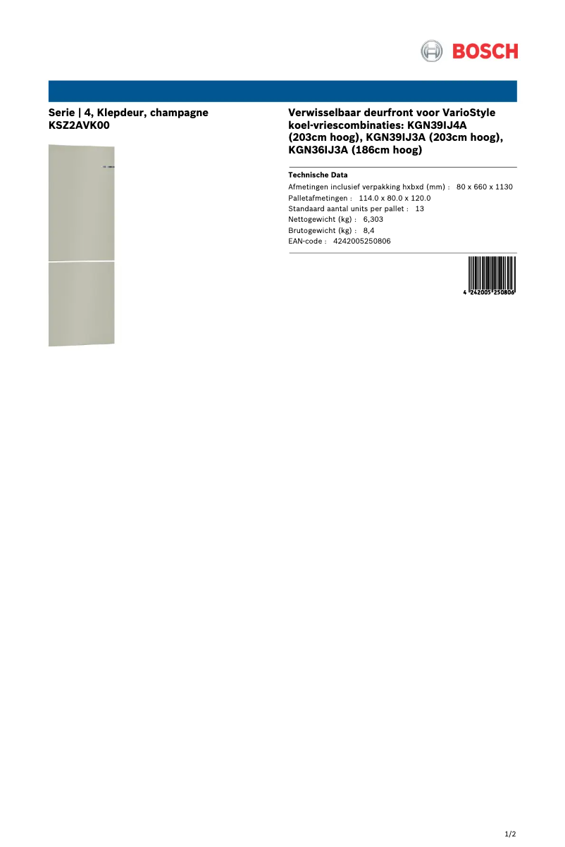 Image de la première page du manuel de l'appareil KSZ2AVK00