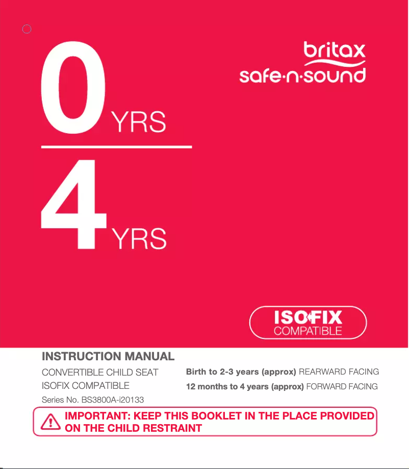 Page n°1 - Manuel utilisateur Britax Safe-n-Sound B-Compaq ifix+