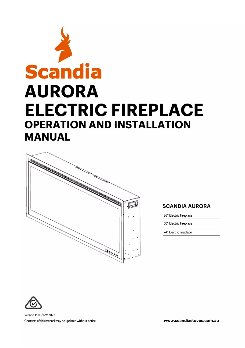 Page 1 of the manual User Manual Scandia Aurora