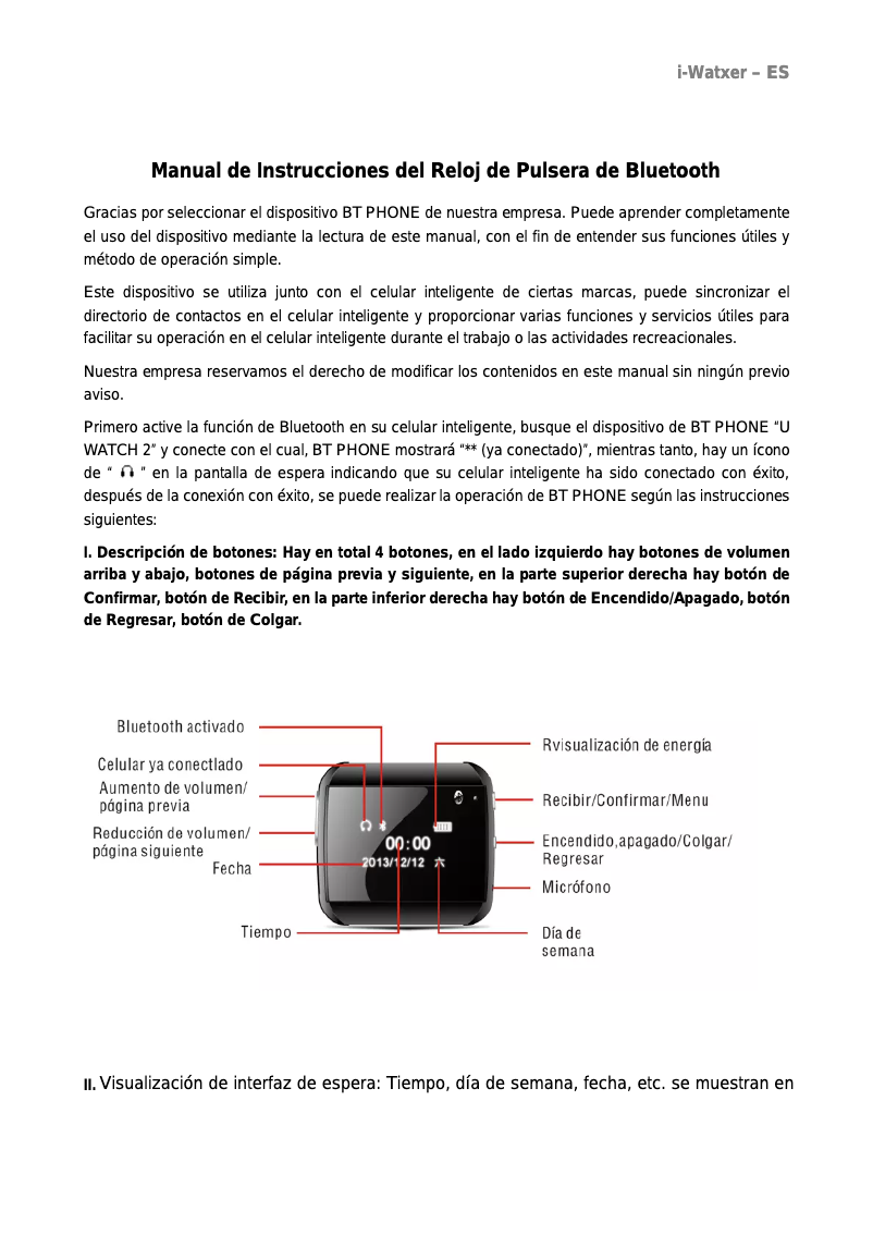 Page 1 de la notice Manuel utilisateur i-Joy i-Watxer