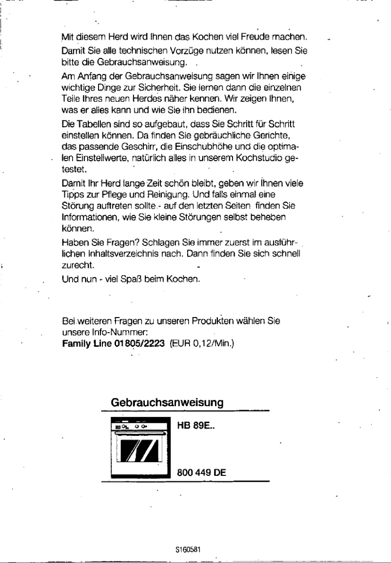 Page 1 de la notice Manuel utilisateur Siemens HB89E64