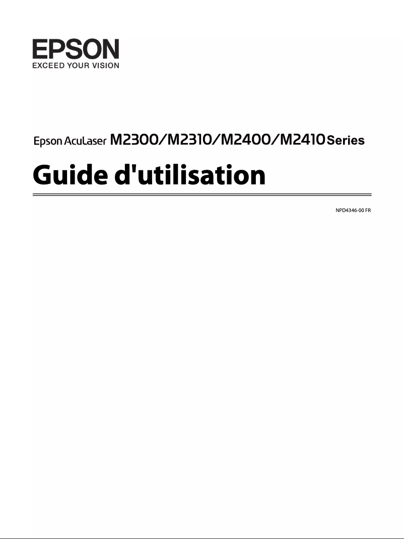 Page n°1 - Manuel utilisateur Epson AcuLaser M2300