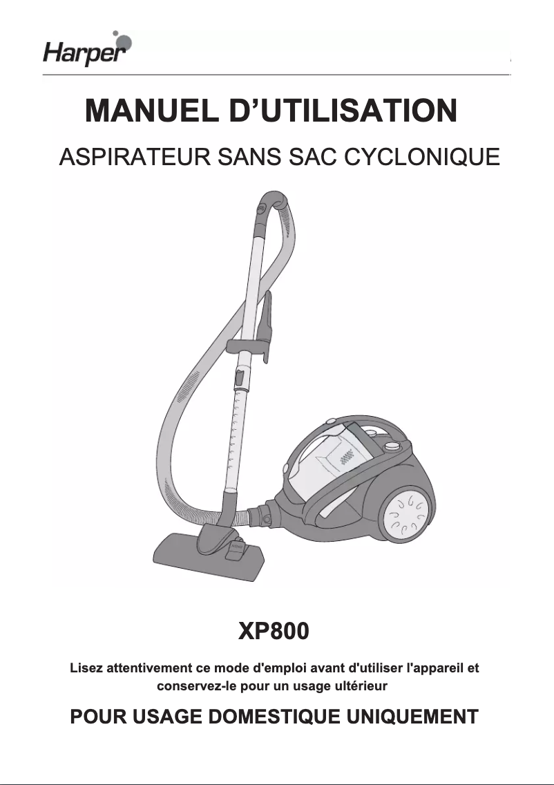 Imagen de la primera página del manual del dispositivo XP800