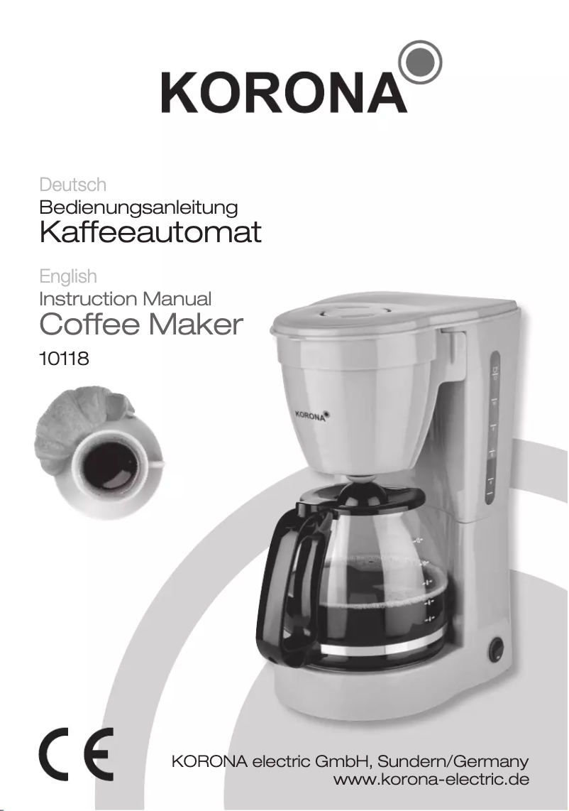 Page n°1 - Manuel utilisateur Korona 10118