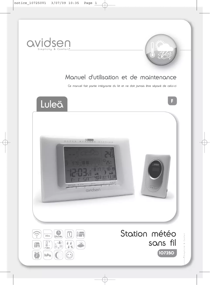 Image de la première page du manuel de l'appareil Lulea 107250