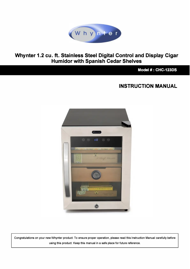 Image de la première page du manuel de l'appareil CHC-123DS