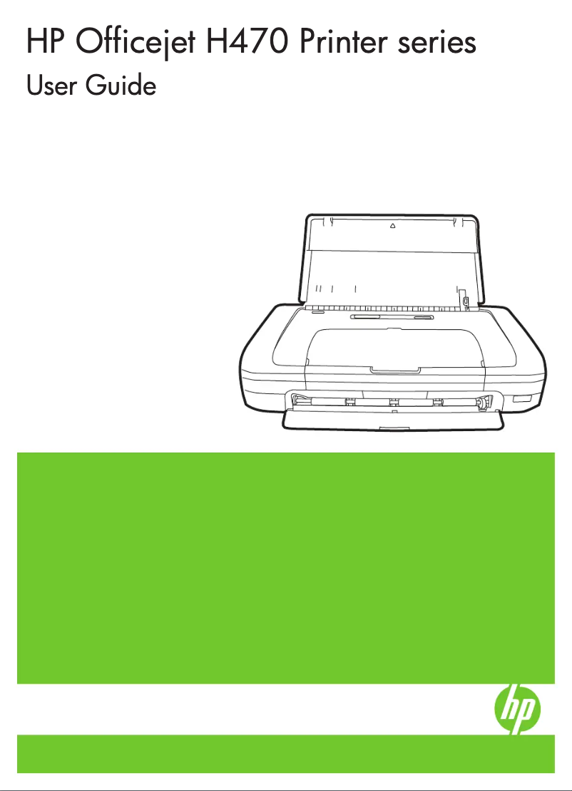 Image de la première page du manuel de l'appareil Officejet H470