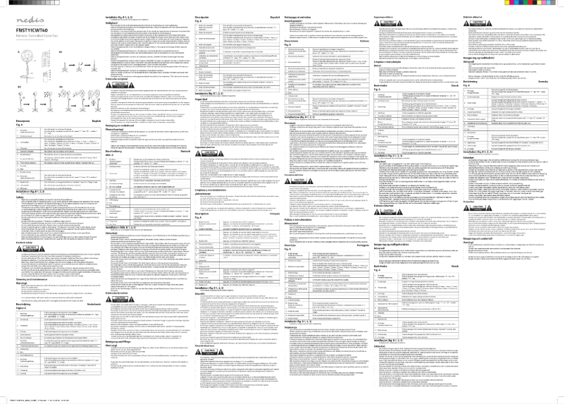 Page 1 de la notice Manuel utilisateur Nedis FNST11CWT40