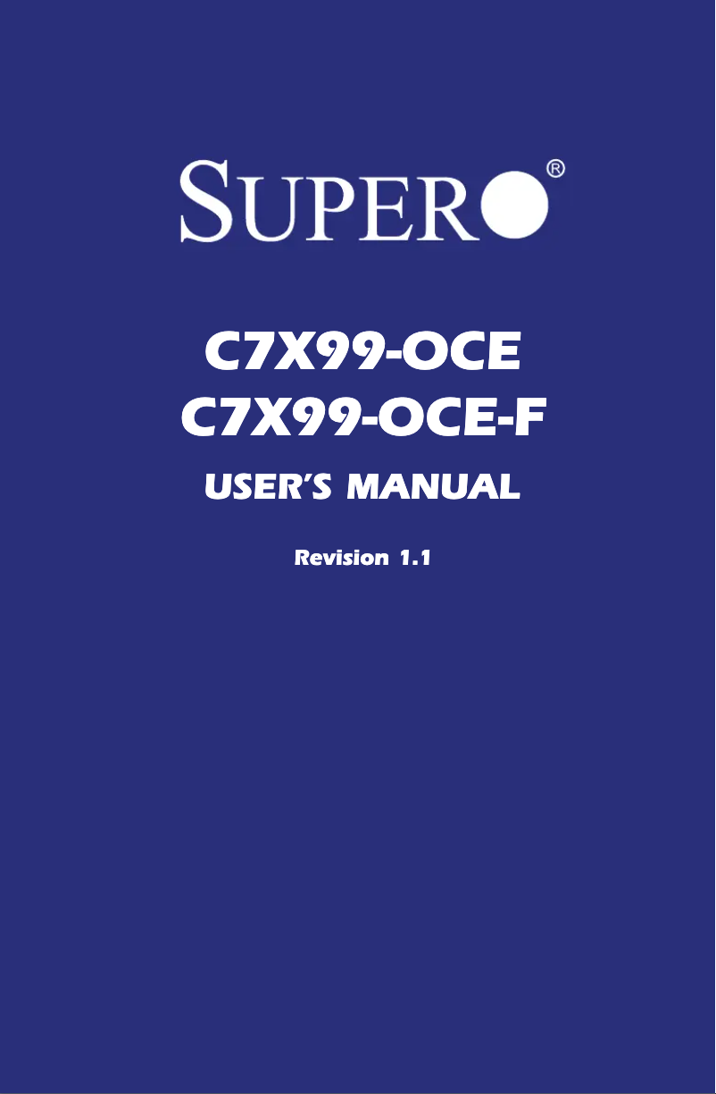 Image de la première page du manuel de l'appareil C7X99-OCE-F
