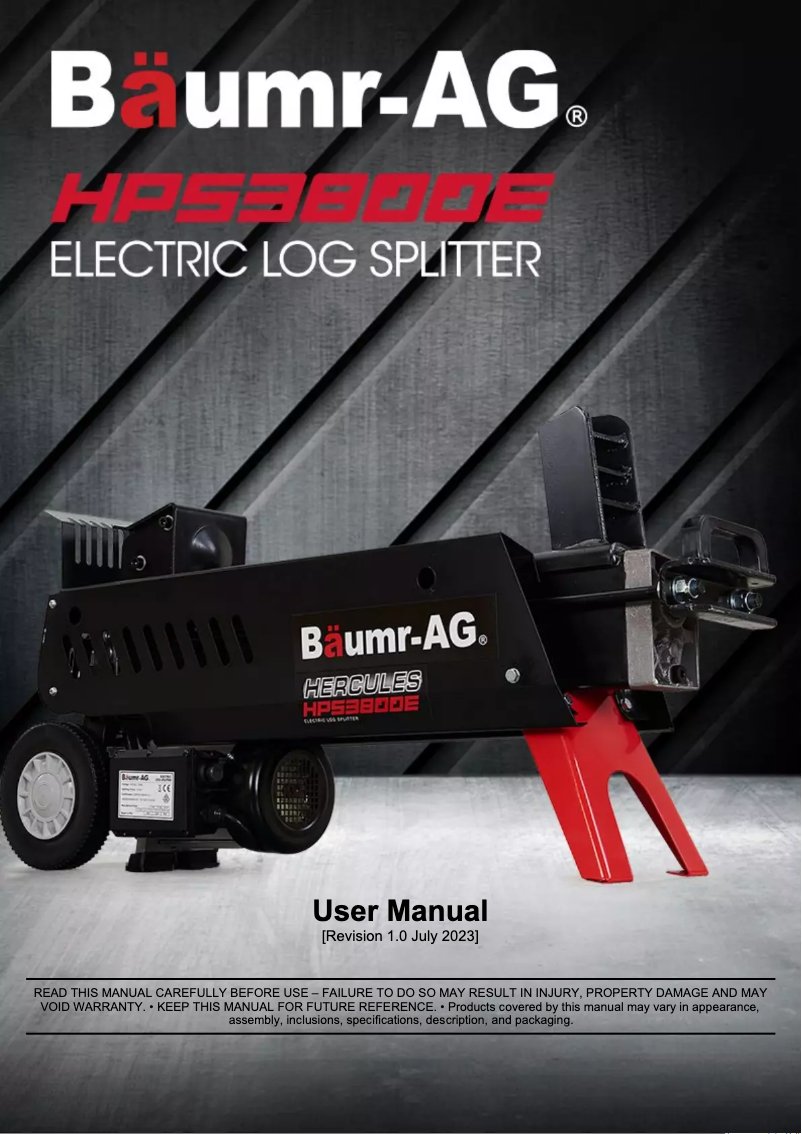 Page 1 de la notice Manuel utilisateur Baumr-AG HPS3800E