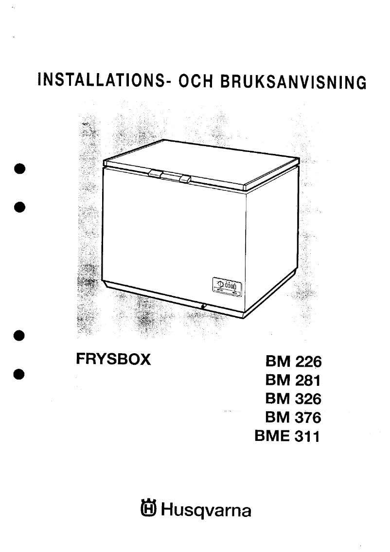 Page 1 de la notice Manuel utilisateur Husqvarna BM 226