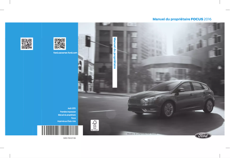 Image de la première page du manuel de l'appareil Focus (2016)
