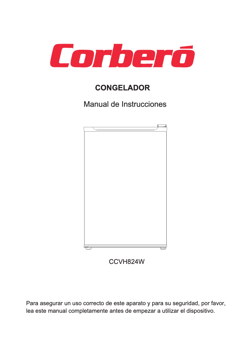 Page 1 de la notice Manuel utilisateur Corbero CCVH824W