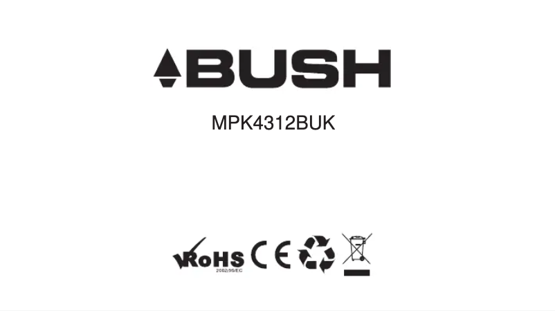 Image de la première page du manuel de l'appareil MPK4312BUK