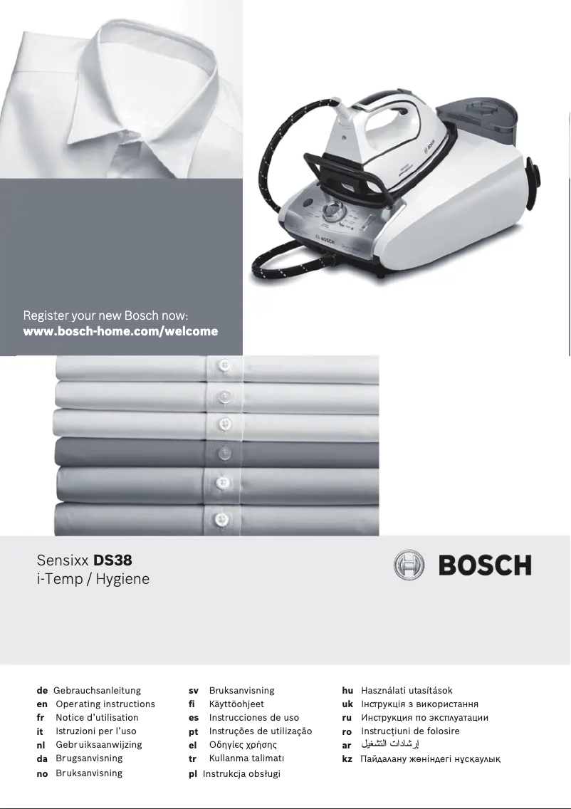 Page 1 de la notice Manuel utilisateur Bosch Sensixx DS38 ProHygienic TDS383110H