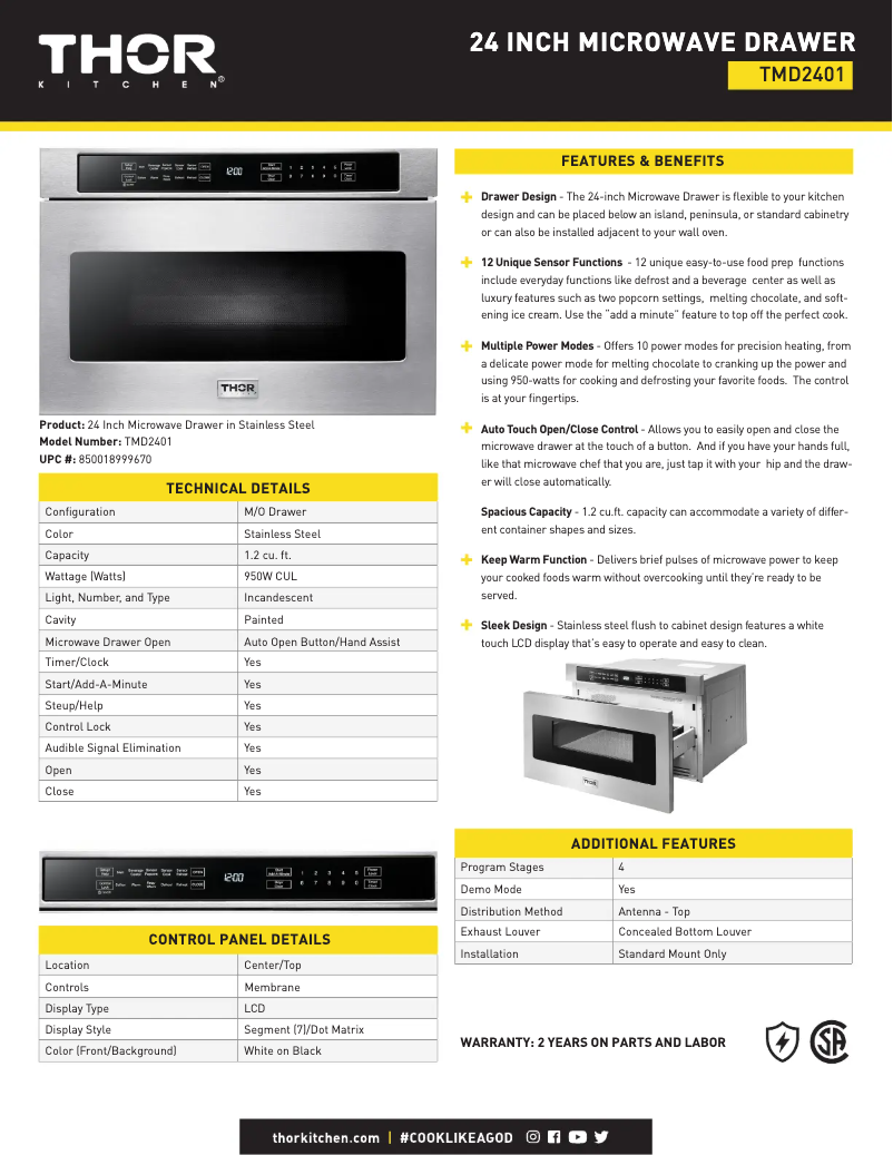 Imagen de la primera página del manual del dispositivo TMD2401