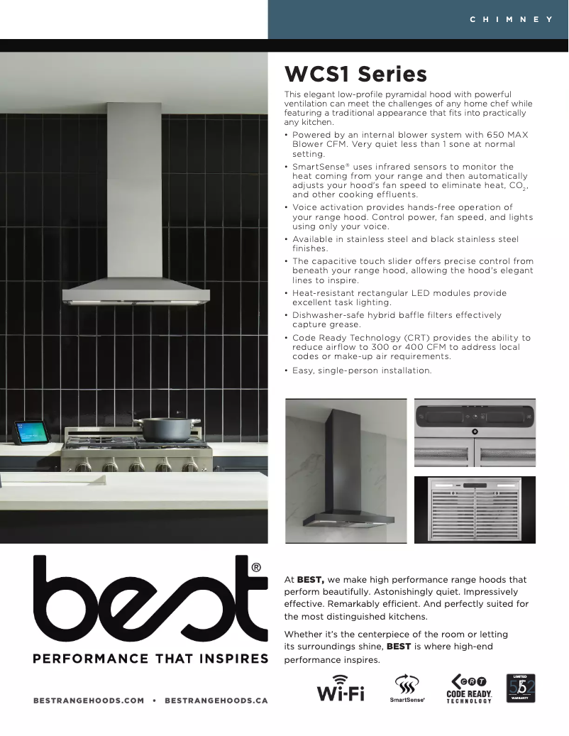 Página 1 del manual Ficha técnica Best WCS1366SS