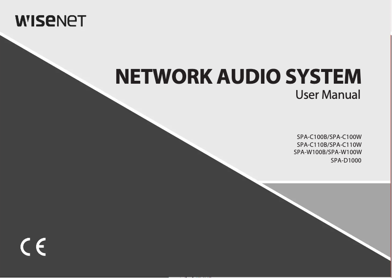 Page 1 de la notice Manuel utilisateur Hanwha SPA-W100B