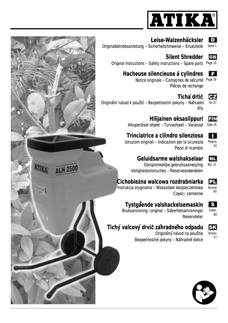 Page 1 de la notice Manuel utilisateur ATIKA ALH 2500