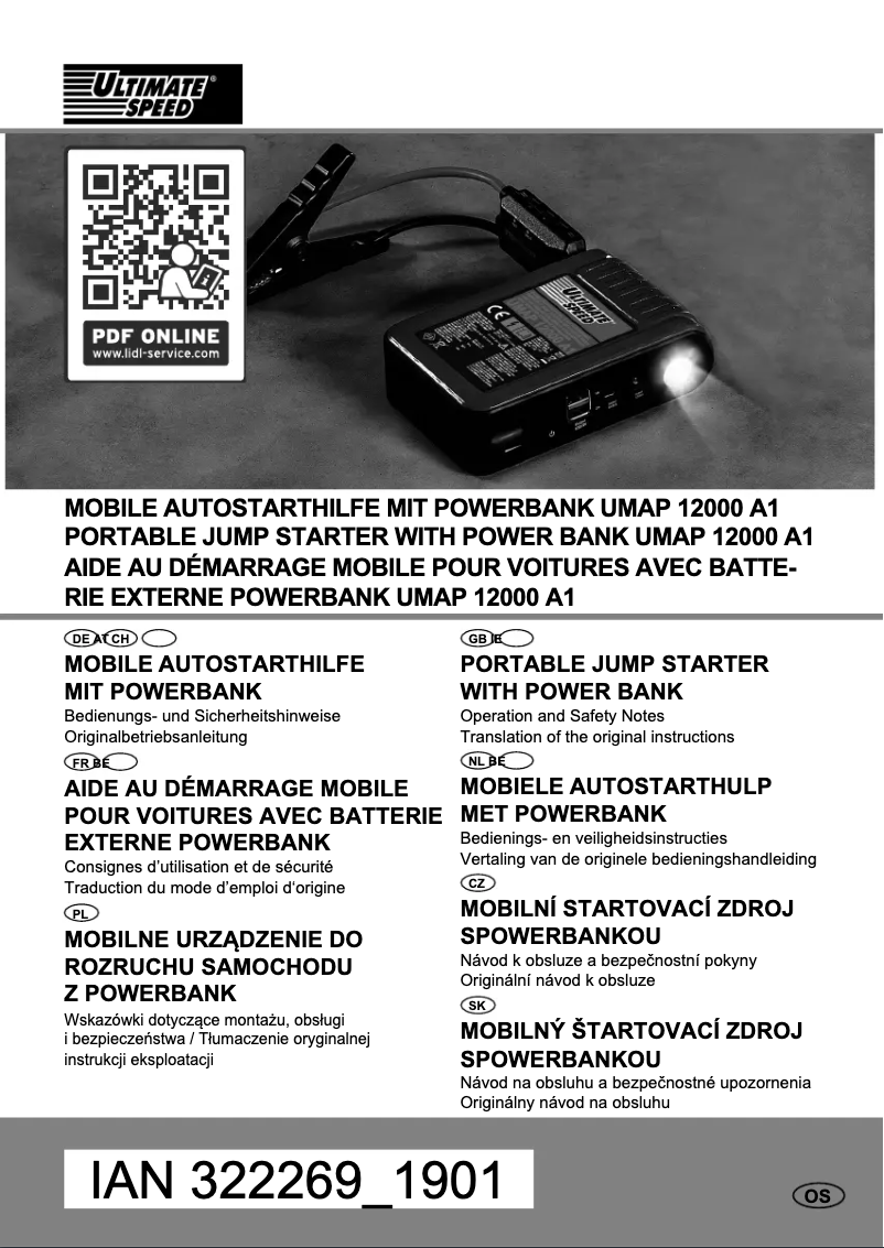 Page 1 de la notice Manuel utilisateur Ultimate Speed UMAP 12000 A1