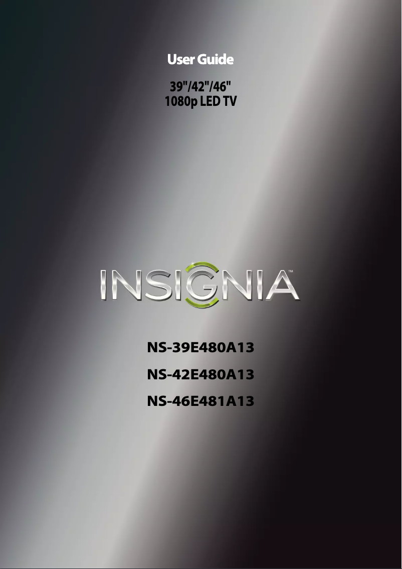 Page 1 de la notice Manuel utilisateur Insignia NS-39E480A13