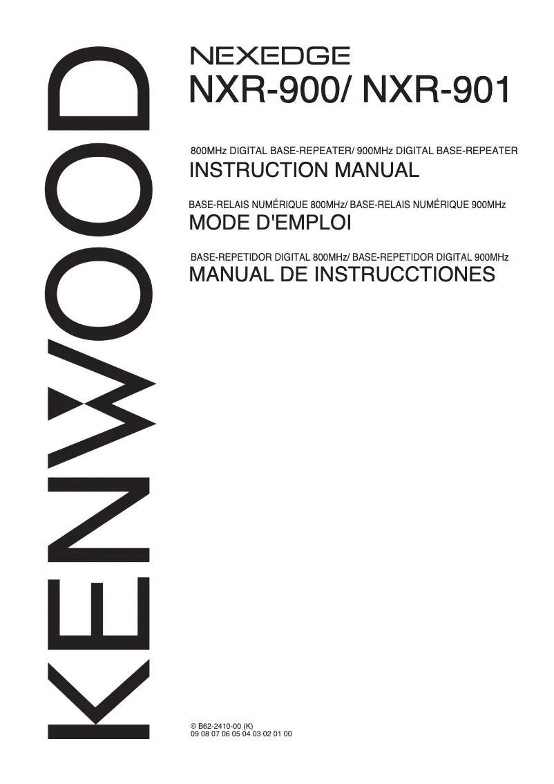 Page 1 de la notice Manuel utilisateur Kenwood NXR-901