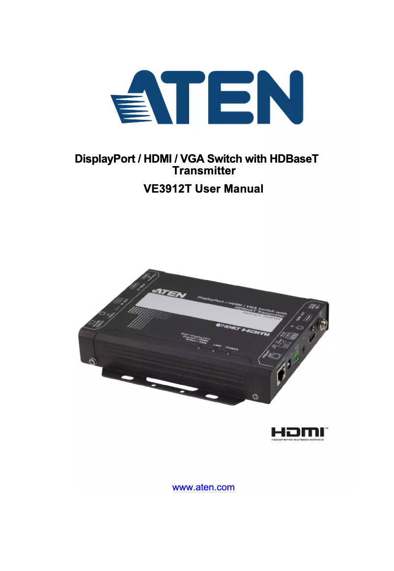 Image de la première page du manuel de l'appareil VE3912