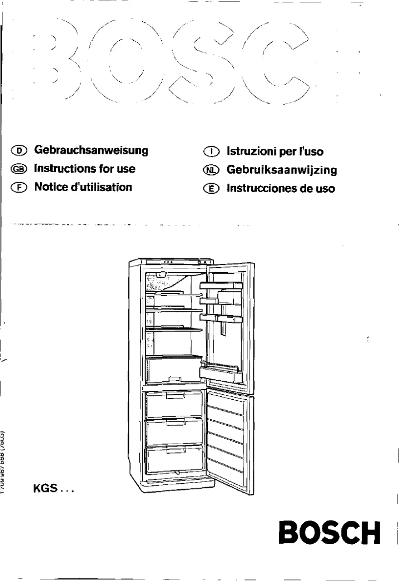 Page n°1 - Manuel utilisateur Bosch KGS3500
