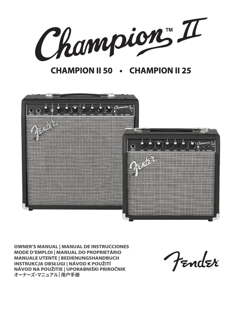 Page n°1 - Manuel utilisateur Fender Champion II 25