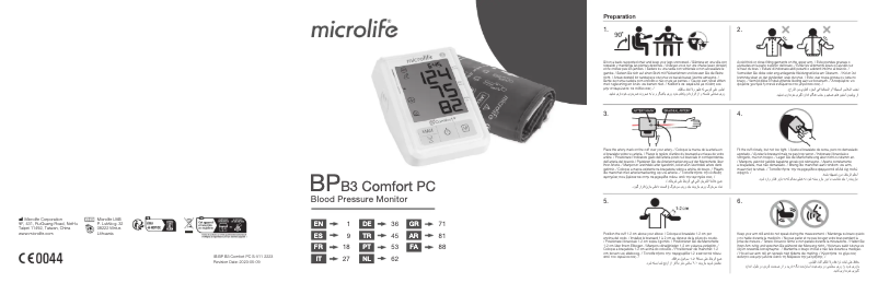 Page n°1 - Manuel utilisateur Microlife BP B3 Comfort PC