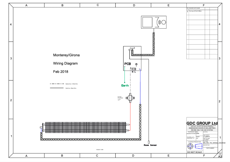 Page 1 de la notice Schéma de câblage Dimplex MFP050E