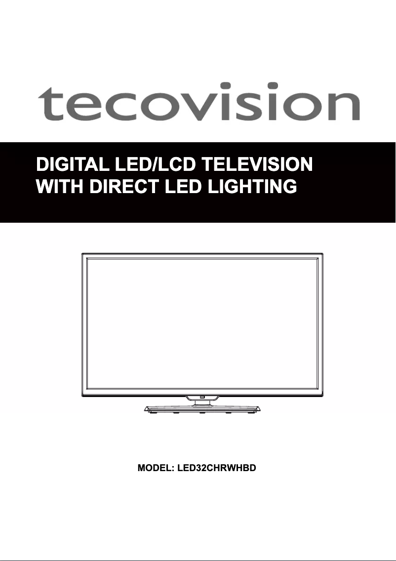 Page 1 de la notice Manuel utilisateur Tecovision LED32CHRWHBD