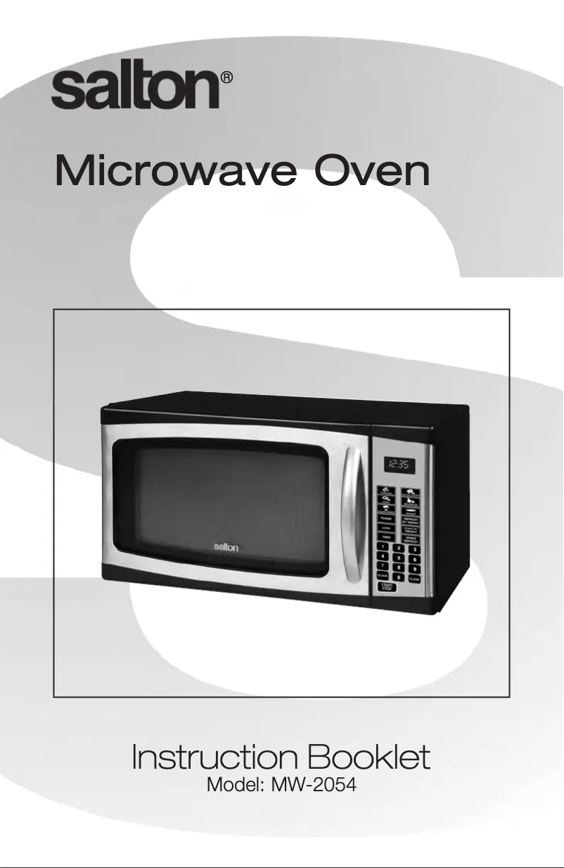 Page 1 de la notice Manuel utilisateur Salton MW-2054