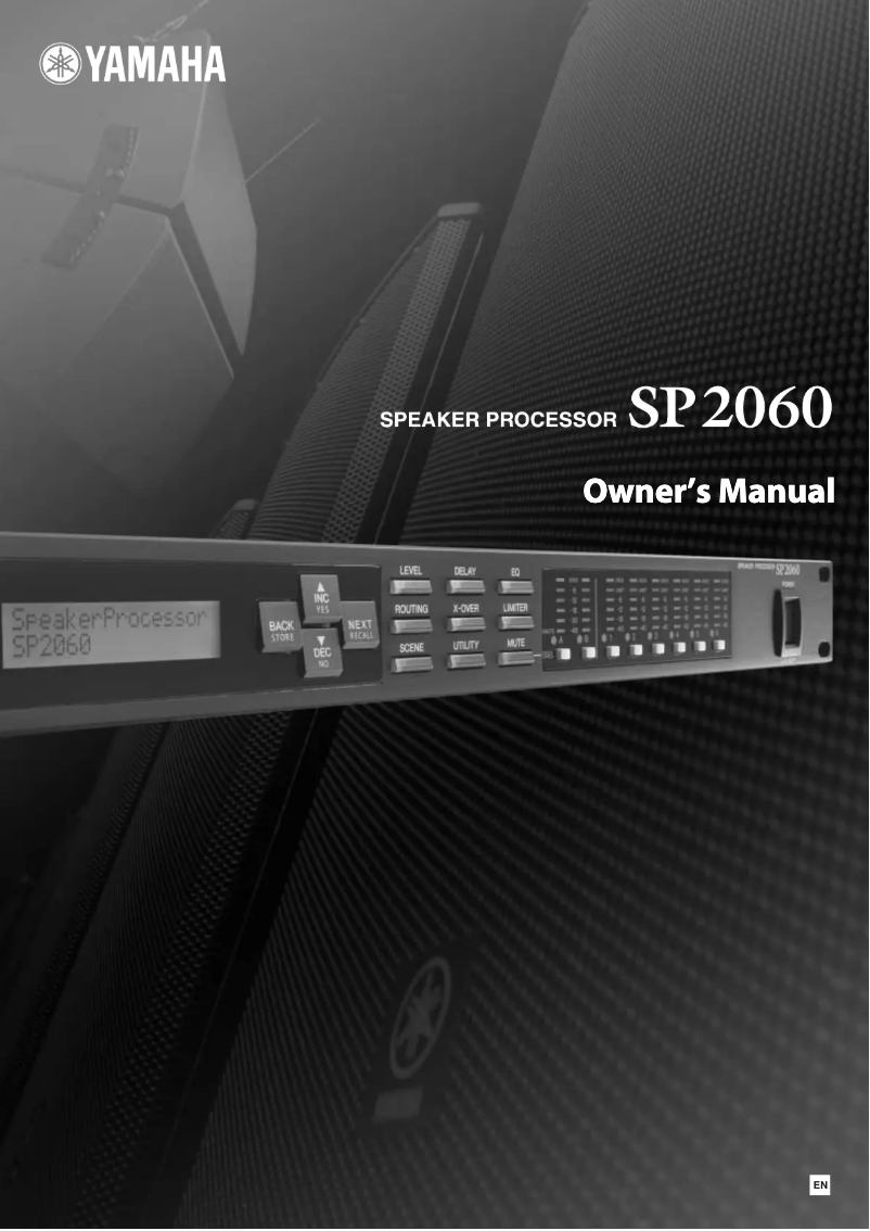 Page n°1 - Manuel utilisateur Yamaha SP2060