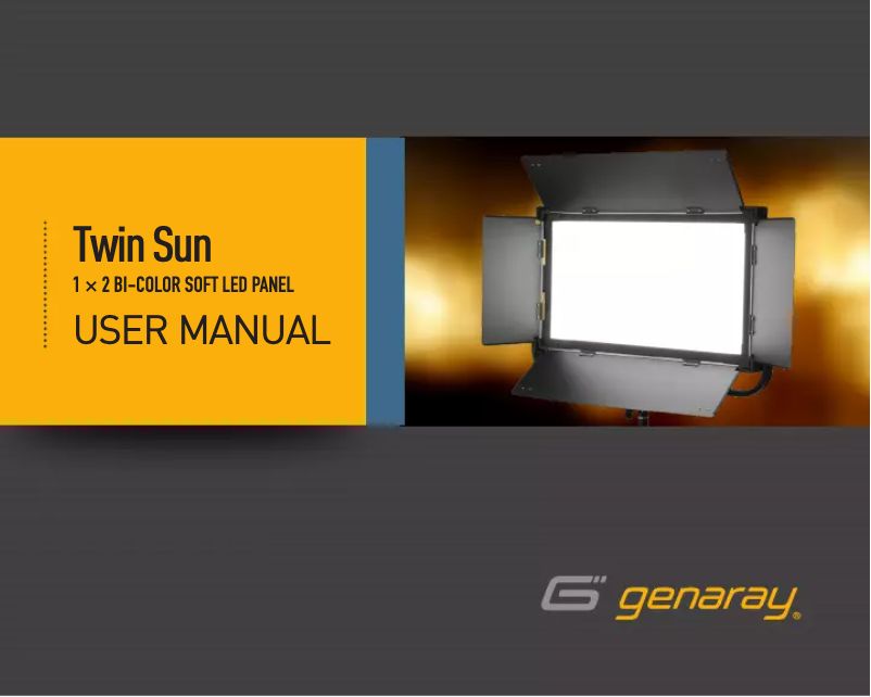 Page n°1 - Manuel utilisateur Genaray Twin Sun